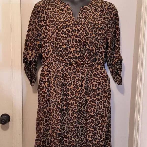 Ladies Leopard Print Dress Old Navy - Picture 5 of 8